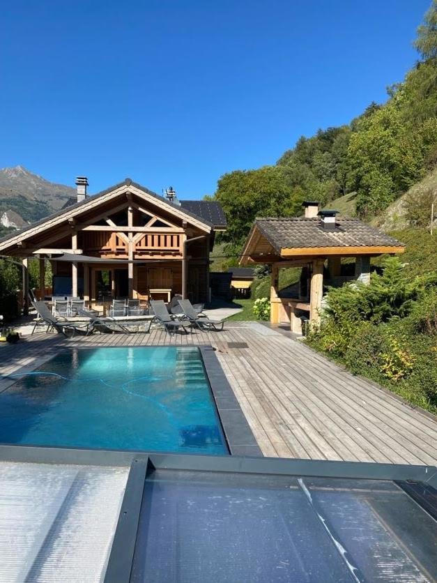 Chalet Savoyard D'Exception Avec Piscine Chauffee Villa Bourg-Saint-Maurice Exterior foto